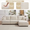 106" Modular Corduroy L-Shaped Sectional Sofa, 2 Cushions, USB & C Ports - 4 of 4