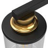 DORESshop 4-Light /6-LightBlack and Gold Vanity Light with Clear Cylinder Glass Shades, Square Plate and Rod Design, E26 Sockets - 4 of 4
