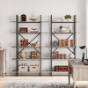 Bookshelf, 5 Tier Shelf Bookcase, Tall Bookshelf with Storage, Industrial Display Shelves with Open Metal Frame for Bedroom, Living Room, Home Office - 4 of 4