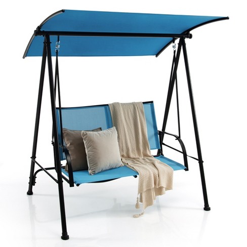 Costway 2 seat Patio Swing Porch Swing With Adjustable Canopy For