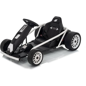 24V Kids Go Kart, 2×300W Motors, 8.1MPH Drift Racing Car w/ 9Ah Battery, Music, Horn & Seatbelt for Ages 8–12 - 1 of 4