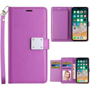 Entronix Case Compatible with Galaxy S25 Ultra - Foldable Leather Wallet, Card Holder & Lanyard - 1 of 4