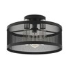 Livex Lighting Industro 3 - Light Semi-Flush Mount in  Black/Brushed Nickel - 3 of 4