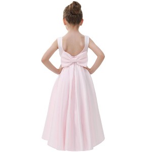 2Bunnies Girls' Satin Bow-Knot Sleeveless Maxi Dress - 1 of 4