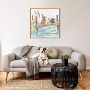 Amanti Art Woodland Dogs IV by Cynthia Coulter Framed Wall Art Print - 1 of 4