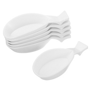Unique Bargains Plastic Painting Watercolor Calligraphy Ink Dish Plate White 3.8 x 1.7 x 0.7 Inch 10 Pcs - 1 of 4