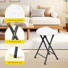 SKONYON 4PC 18"H Portable Folding Stool Foldable Camping Chair with Built-in Handle - 4 of 4
