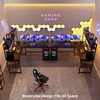 Aheaplus L Shaped Desk with Power Outlet & LED Strip - 3 of 4