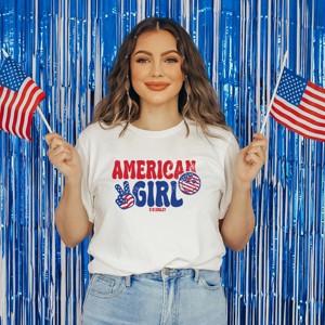 Simply Sage Market S.W.Smiley American Girl Patriotic Short Sleeve Tee - 1 of 4