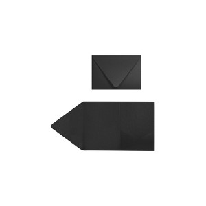 LUX A7 Pocket Invitations 5" x 7" Midnight Black 50/Pack (EX10LEBA712PF50) - 1 of 1