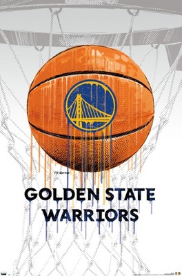 Trends International NBA Golden State Warriors - Drip Ball 20 Framed Wall Poster Prints