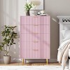 Modern 3 Drawer Dresser for Bedroom with Gold Handle and Large Drawer - 3 of 4