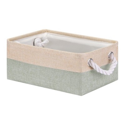 Unique Bargains Fabric Collapsible Storage Organizer Basket with Handles