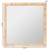 bali & pari Lankston Bohemian Natural Rattan Square Accent Wall Mirror - 4 of 4