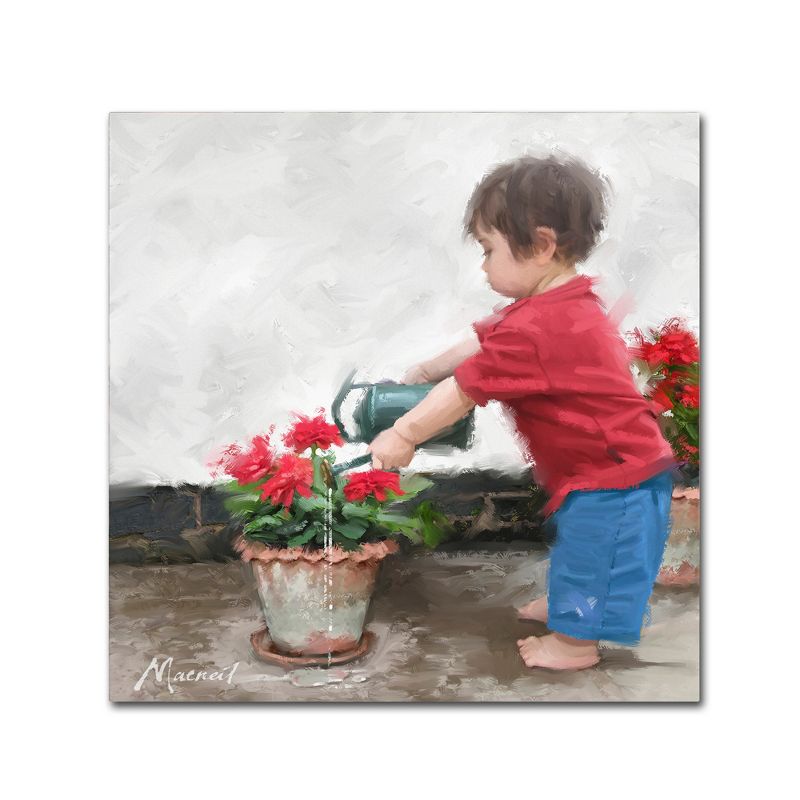 Trademark Fine Art -The Macneil Studio 'Boy with Watering Can' Canvas Art, 2 of 4
