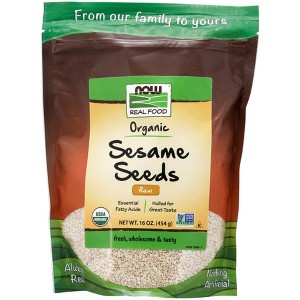 Sesame Seeds Hulled by Now Foods  -  1 lbs Seeds - 1 of 2
