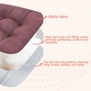 ChicFurnit 2PCS Seat Cushion Square Size Premium Soft Cotton Filling Non Slip Design Comfortable Durable for Living Room, Red, 17.8"*17.8"*4.4" - 3 of 4
