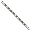 Black Bow Jewelry Men's Stainless Steel and Black Diamond 8.75 Inch Bracelet - 2 of 4
