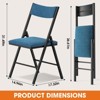 SKONYON 6 Pack Velvet Padded Folding Chair Comfortable and Heavy-Duty Seating - 3 of 4