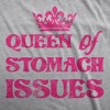 Womens Queen Of Stomach Issues T Shirt Funny Upset Tummy IBS Joke Tee For Ladies - Crazy Dog Women's T Shirt - 2 of 4