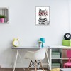 Stupell Industries Black White Monochrome Cat Red Glasses Design Framed Giclee Art - 2 of 4