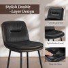 Arceso 1PC 26 Inch Bar Stools, Double-Layer Upholstered Counter Height Bar Stools for Kitchen Island, Faux Leather Barstools with Back and Footrest - 2 of 4
