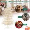 NAYSAYE Artificial Tree 4FT Snow Flocked Christmas Tree with Aspen Fir Design for Holiday Decorations, White, 33.5"*33.5"*48" - 3 of 4