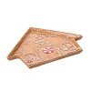 Transpac Dolomite 10.25 in. Brown Christmas Gingerbread House Plate - 3 of 4