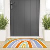Lane and Lucia Mod Rainbow Looped Vinyl Welcome Mat - Society6 - 2 of 2