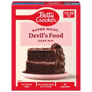 Betty Crocker Devils Food Super Moist Cake Mix - 13.25oz: Low Fat