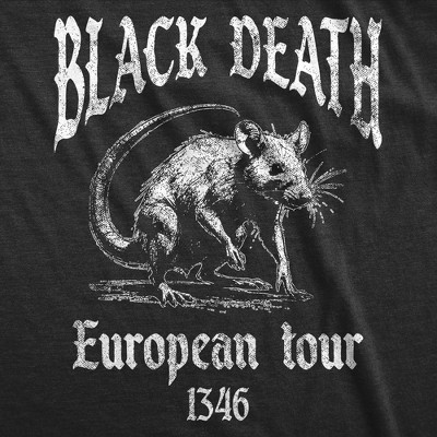 Мужские футболки Crazy Dog T-Shirts, Inc. Mens Funny T Shirts Black Death European Tour 1346 Sarcastic Graphic Novelty Tee For Men - Crazy Dog Men's T Shirt For Music Lovers Black L — фото 2