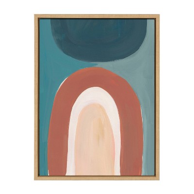 18" x 24" Sylvie Teoitlan Framed Canvas by Kate Aurelia Holloway Natural - Kate & Laurel All Things Decor