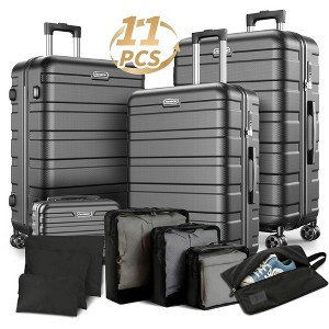 11 Pcs Hardshell Luggage Set Hardside Lightweight Suitcase,Spinner