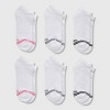 Hanes Women's Striped Cushioned 6pk No Show Socks - 5-9 - 3 of 4