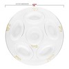 Smarty Had A Party 12" Clear w/ Gold Section Tray Plastic Seder Plates - 24 pcs - 3 of 4