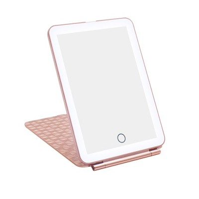 Impressions Vanity Fleur Touch Pad Mini Tri-Tone LED Makeup Mirror