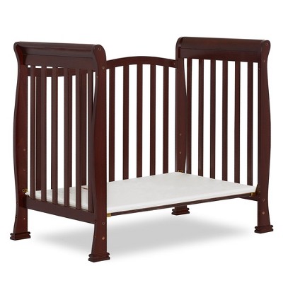 Espresso Pine 4-in-1 Convertible Mini Crib with Adjustable Mattress