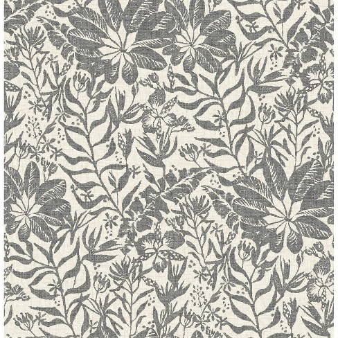 Brewster Summer Love Peel and Stick Wallpaper Gray