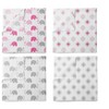 Bacati - Elephants Pink/Gray Muslin Swaddling Blankets set of 4 - 2 of 4