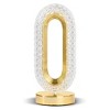 Bell + Howell Madison Oval Gold 1 Piece Cordless Rechargeable Faux Crystal Touch LED Table Lamp - 2 of 4