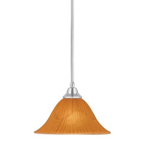 Toltec Lighting Any 1 - Light Pendant in  Chrome with 14" Tiger Shade - 1 of 1