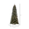 Vickerman Artificial Frosted Slim Douglas Fir Christmas Tree - 3 of 4