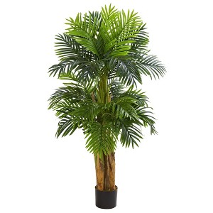 Nearly Natural 5-ft Triple Areca Palm Artificial Tree - 1 of 1