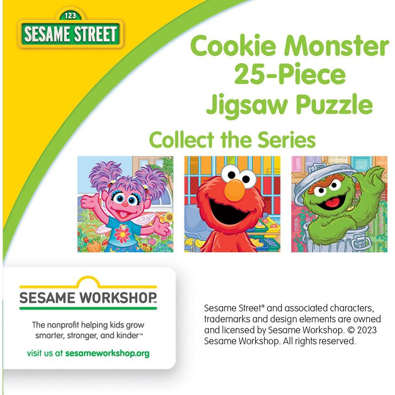 Sesame Street - Cookie Monster's Adventure, 25-Piece Square Puzzle, For Kids Aged 3+, Officially Licensed, Compact Size for Easy Storage, 4 of 6