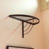 Half-Round Wrought Iron Wall Plant Shelf Roman Bronze - Achla Designs: Freestanding Indoor/Outdoor Holder, No Assembly Required - 2 of 4