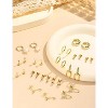 Flat Back Earrings for Women Surgical Steel Earrings for Sensitive Ears-20G Cartilage Earring Stacks Gold Hoops Flatback - 4 of 4