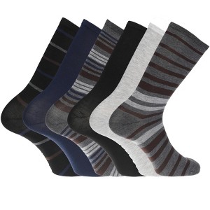 Dockers Men's Socks & Hosiery -  6-Pack Flat Knit Athletic and Dress Crew Socks for Men, Black - 1 of 4