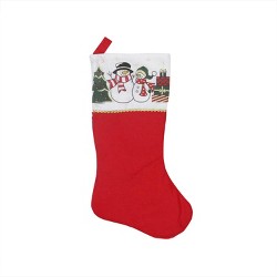 be JOLLY Christmas Stockings X 2  Red with White Trim 16" 