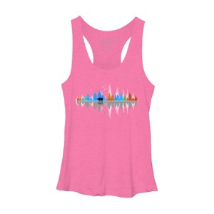 Women's Design By Humans Sounds of Nature Color Tree Notes By NomAdartStudio Racerback Tank Top - 1 of 2