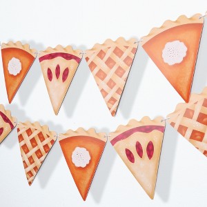 Big Dot of Happiness Holiday Pie Garland Banner, Thanksgiving Decor, Friendsgiving Party Banner, Thanksgiving Pie Banner, 15 Feet of Cord, 15 Shaped - 1 of 4